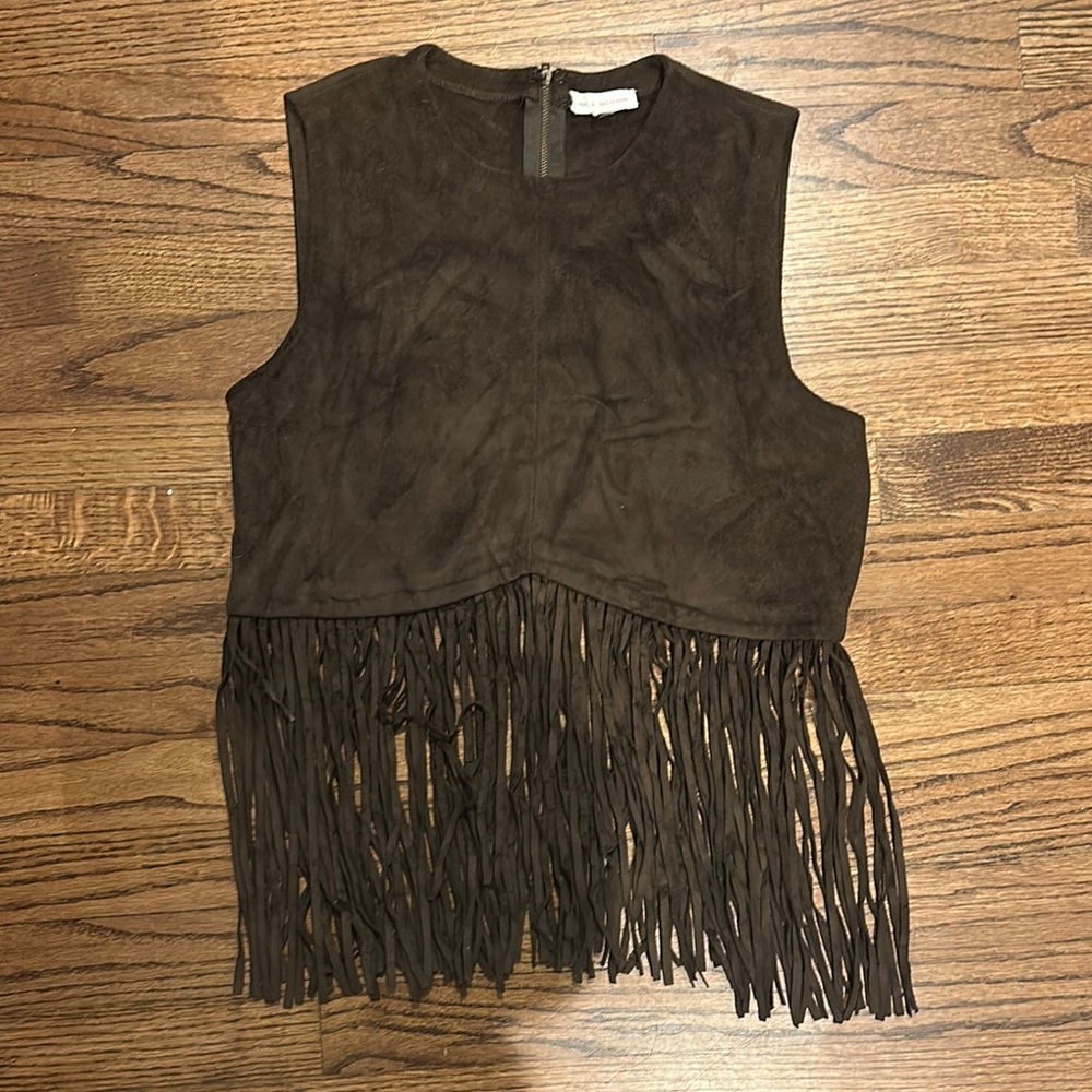Hot & Delicious Chocolate Brown Suede Top